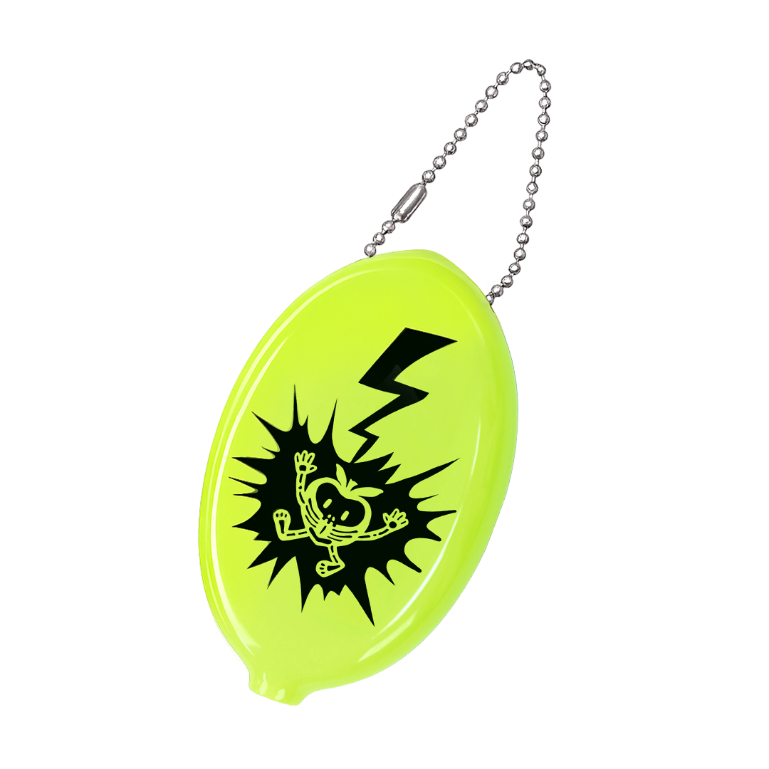 Ligntning Peach Coin Keyring (Green)